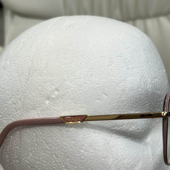 Preowned Prada Eyeglasses in color pink and gold tone. - Picture 3 of 14